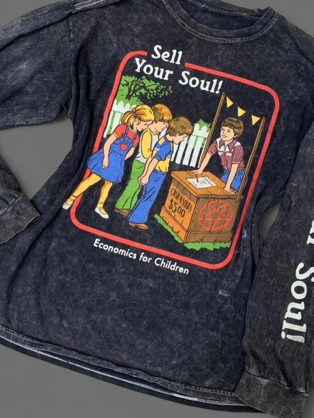 Grey "Sell Your Soul" long sleeve tee